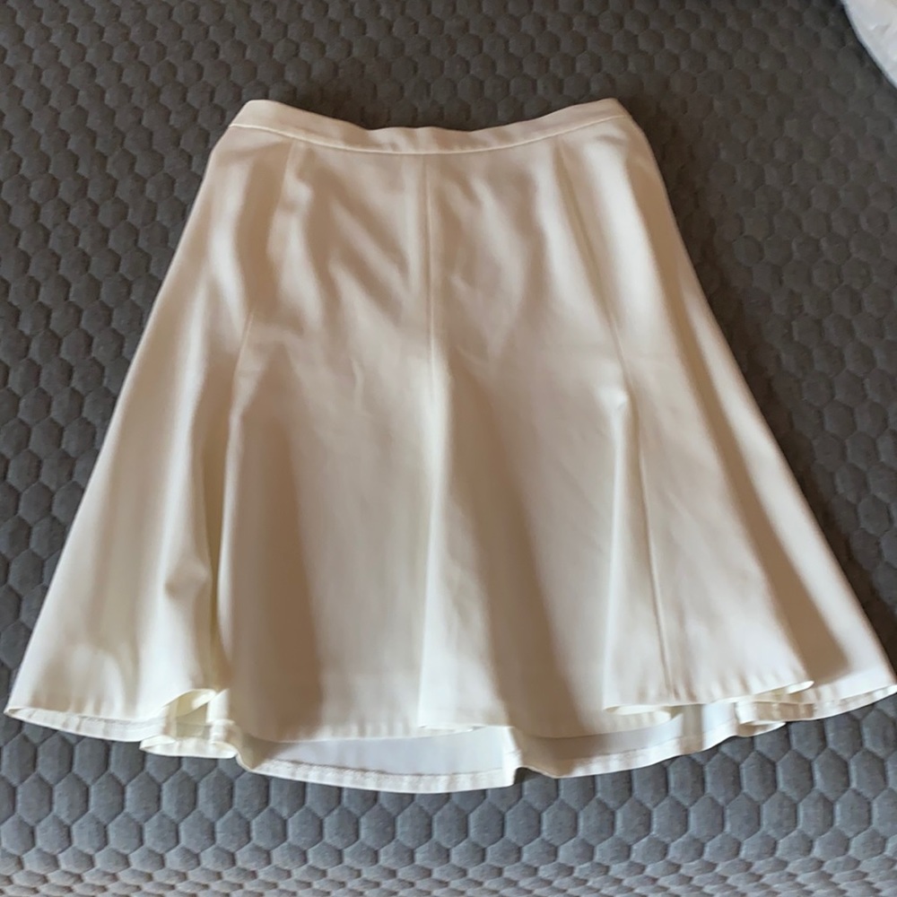 White Crepe Skirt by Gianni Bini